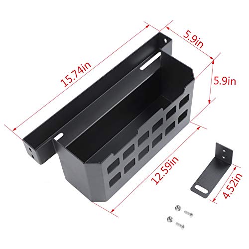 JeCar Rear Molle Panel Trunk Side Cargo Rack Shelf Organizer Storage Tray Basket Metal Cargo Holder for 1997-2022 Jeep Wrangler TJ JK JL - Image 2