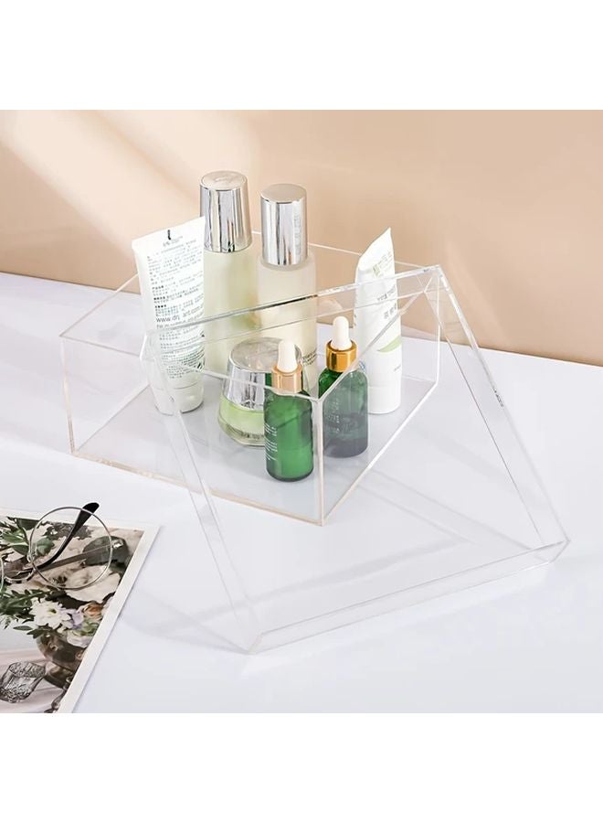 صندوق هدايا أكريليك شفاف مربع مقاس 8 × 8 × 3 بوصة لتخزين هدايا العطلات - Image 5