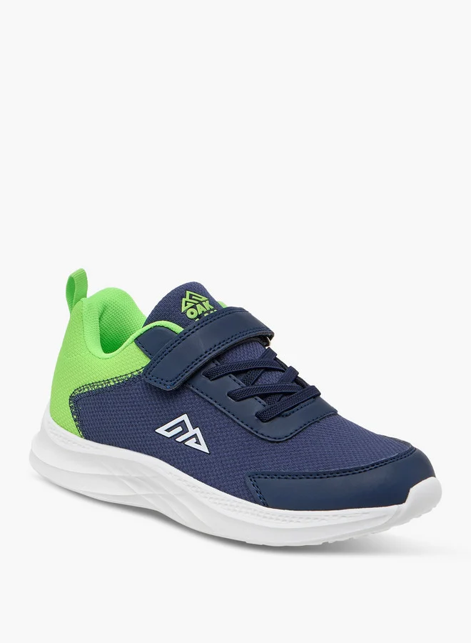 شو اكسبرس Panelled Sports Shoes with Hook and Loop Closure