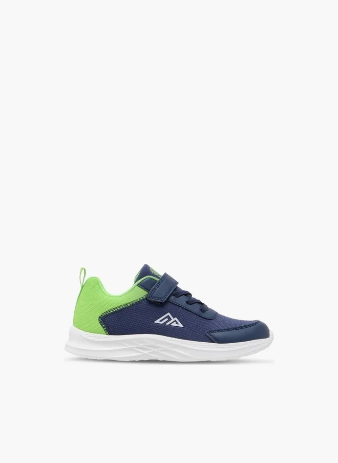 Panelled Sports Shoes with Hook and Loop Closure