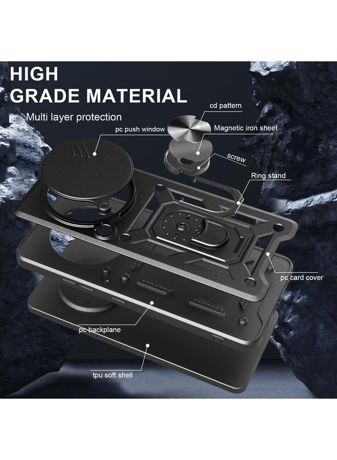 زبون جراب لهاتف Honor X60 Pro / X9c بتصميم غطاء كاميرا منزلق مصنوع من مادة TPU+PC - Image 3