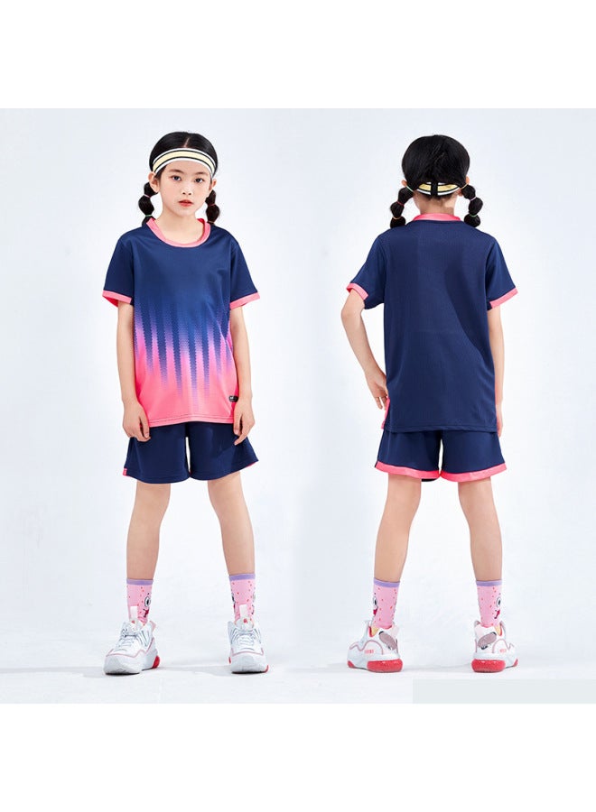 Children's Football Uniform Set, Primary School Students' Football Training Uniform, Summer Sports Team Uniform For Young Children, Short-sleeved Jersey, Quick-drying
