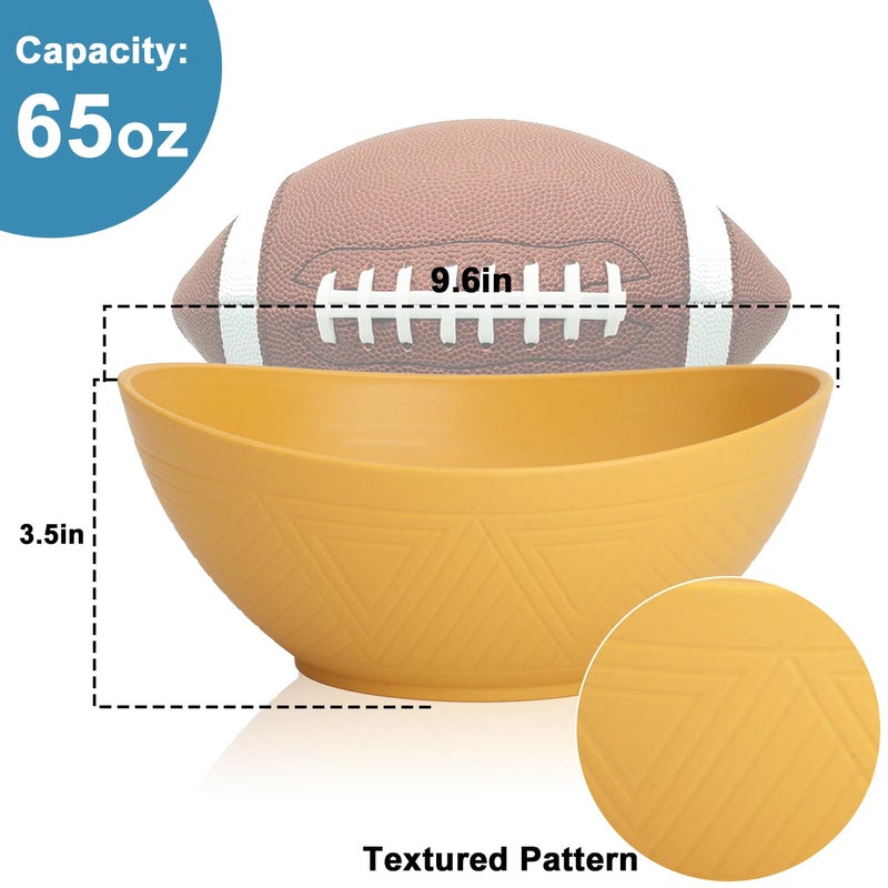 BUSOKIP 65 OZ Wheat Straw Bowls Set of 4, Large Unbreakable Salad Bowls, Microwave & Dishwasher Safe Big Serving Bowl, Kitchen Bowl Mixing Bowl for Popcorn, Cereal, Soup and Oatmeal (Multicolor) - Image 2
