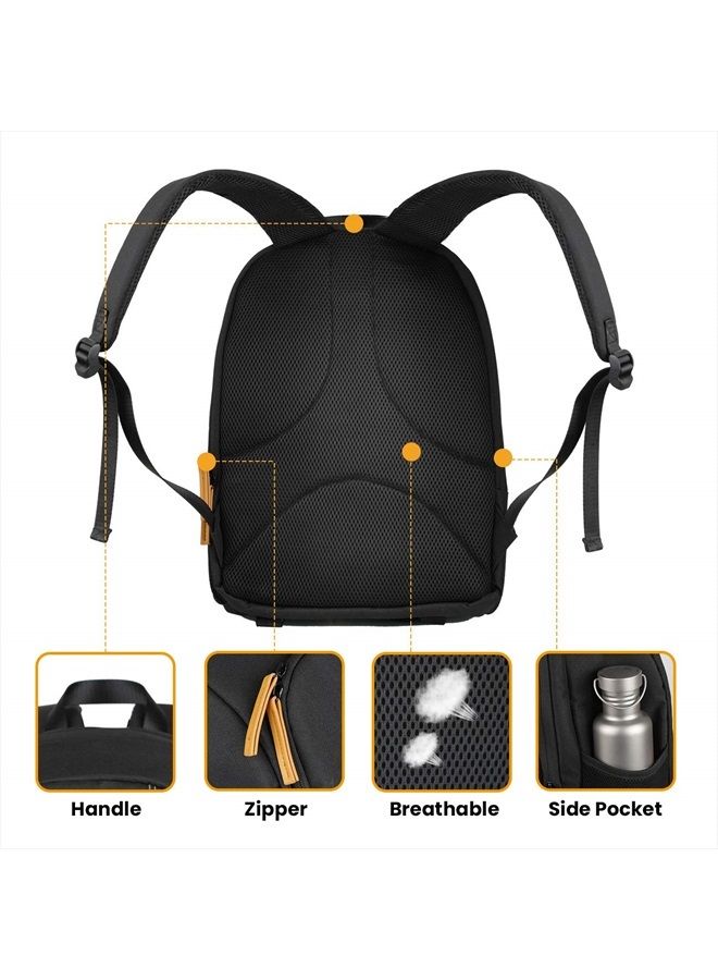 TARION Camera Backpack Waterproof Camera Bag Large Capacity Camera Case Photography Backpack with 15in Laptop Compartment Rain Cover for Men Women Photographer DSLR SLR Cameras Lens Tripod Black TB-02 - Image 4