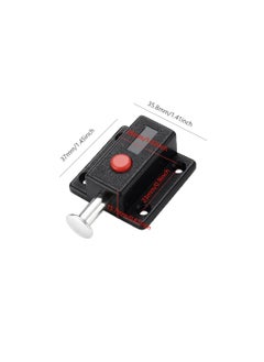 KASTWAVE Door Bolt Lock, 10 Pack Automatic Slide Door Latch Lock Red Push Button Bolt Switch Spring Sliding Latches Bump Window Cabinet Locker Home Safety Hardware Furniture Cabinet Drawer Snib  - Image 4