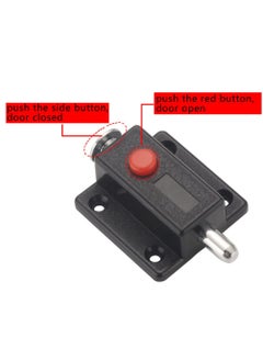 KASTWAVE Door Bolt Lock, 10 Pack Automatic Slide Door Latch Lock Red Push Button Bolt Switch Spring Sliding Latches Bump Window Cabinet Locker Home Safety Hardware Furniture Cabinet Drawer Snib  - Image 5