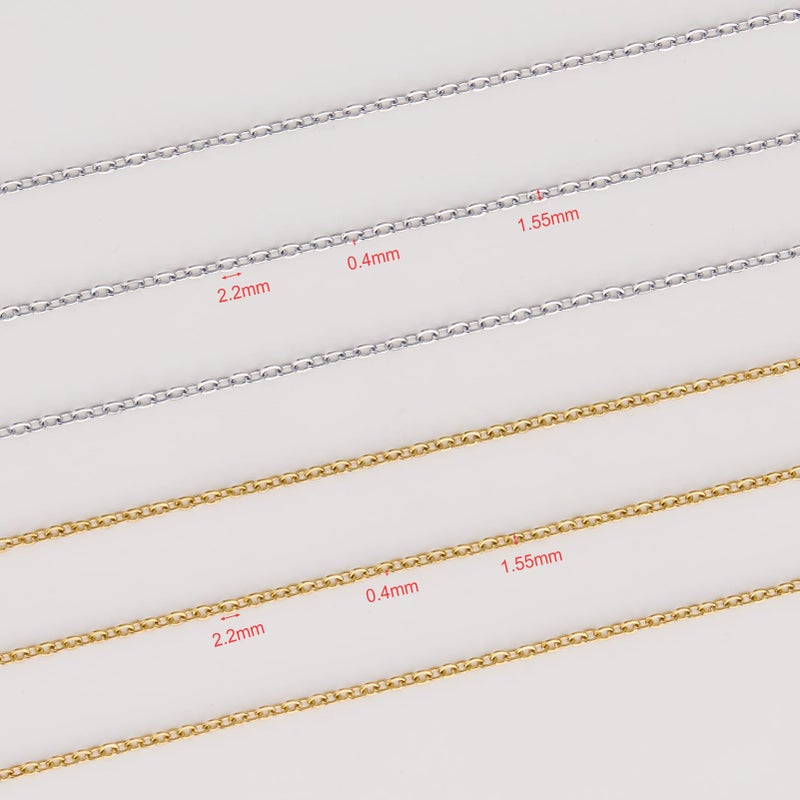 UMAOKANG 2 Rolls 65.6 Feet Chain for Jewelry Making Stainless Steel Cross Chains Bulk with Jump Rings and Lobster Clasps - Image 3