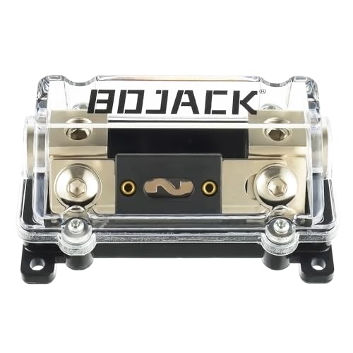 BOJACK 0/2/4 Gauge AWG in-Line ANL Fuse Holder with 500 Amp Fuse No Wire Terminals Needed Inline Fuse Holder with Insulating Cover, Automotive 4, 2, 0 Gauge Fuse Block - Image 1