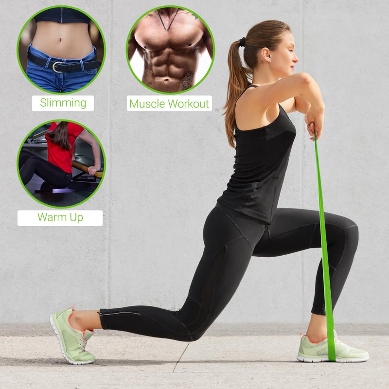 Resistance Bands Set for Men and Women Pack of 5 Different Levels Elastic Band for Home Gym Long Exercise Workout Great Fitness Equipment for Training Yoga Free Carrying Bag - Image 2