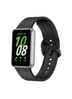 Generic Classic Silicone band Samsung Galaxy fit 3，Replacement Band Strap Wristband Sport Band for Women Men (Black)  - Image 1