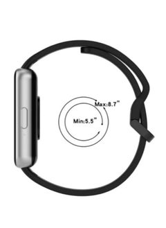 Generic Classic Silicone band Samsung Galaxy fit 3，Replacement Band Strap Wristband Sport Band for Women Men (Black)  - Image 3