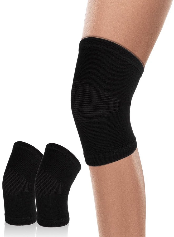 MBAIYO Kids Knee Brace Sleeve, 1 Pair Youth Knee Compression Sleeve Breathable Children Knees Support Pad Elastic Soft Knees Protectors for Boys Girls Basketball Volleyball Football Running(Medium) - Image 1