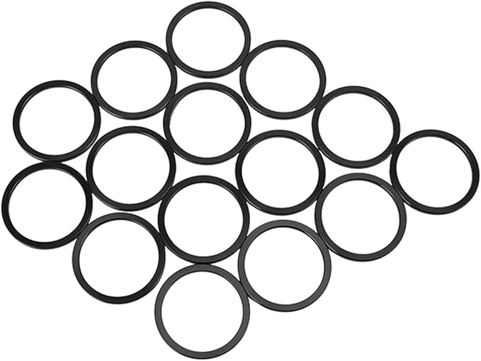 Black Aluminum Alloy Road Bike Bottom Bracket Gasket Flywheel Hub Spacer Set Lightweight - Image 1