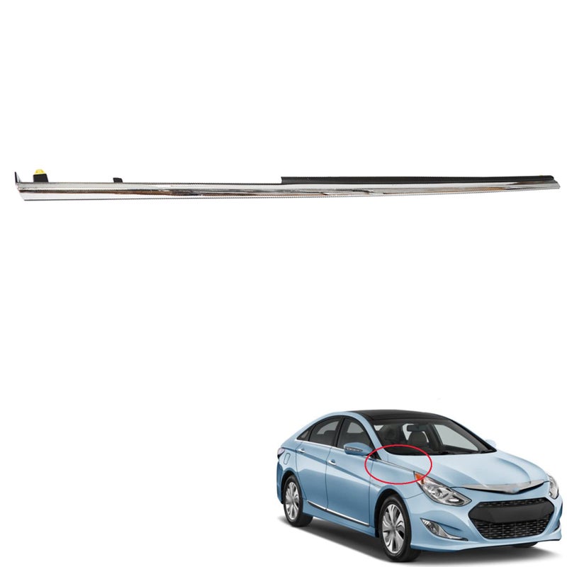 Front Right Chrome Molding Trim Garnish Passenger Side Replacement for Sonata 20112014
