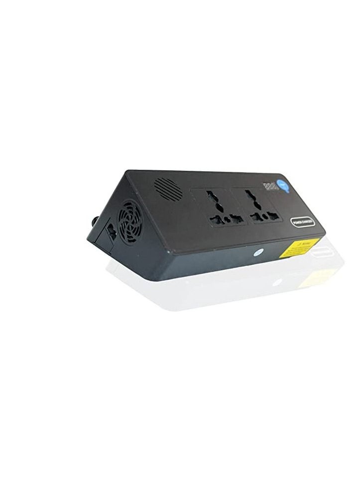 DYT ROYAL - Car Smart Inverter Air Purified & Wireless Mobile Phone Charger With 2 USB Port & 1 Type-C Port Plug the unit into your car Lighter Socket, with built in DC 12V-24V to 220V AC BLACK (DYT-8138)  - Image 1