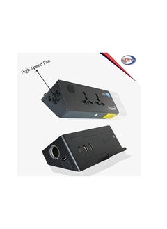 دايت ROYAL - شاحن هاتف محمول لاسلكي ومنقي هواء ذكي للسيارة مزود بمنفذين USB ومنفذ من النوع C قم بتوصيل الوحدة بمقبس ولاعة سيارتك، مع تيار مستمر مدمج 12 فولت - 24 فولت إلى 220 فولت تيار متردد أسود  - Image 3