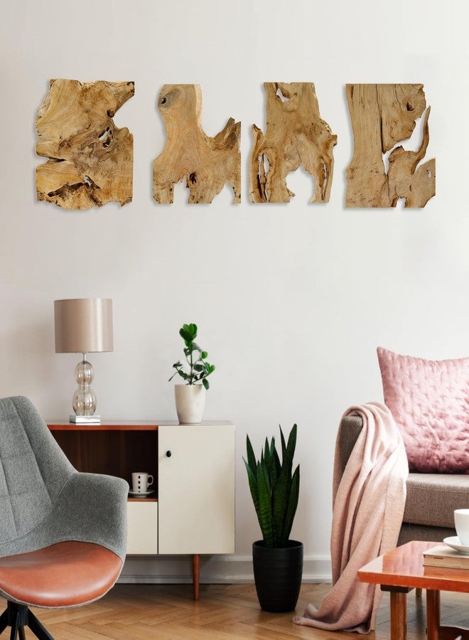 NAHARO Natural Wood Wall Art - Handcrafted Rustic Decor, Frameless Design for Living Room, Bedroom, Kitchen, or Office - Unique Organic Charm for Your Home - Image 2
