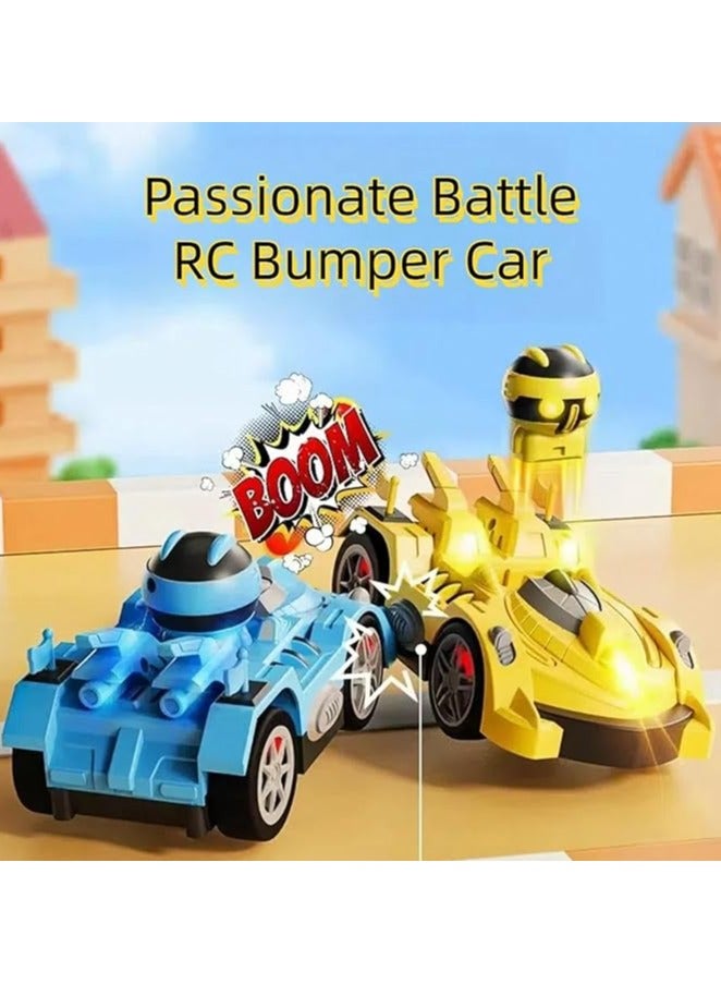 PEETTA Remote Control Bumper Cars for Kids Battle RC Bumper Car for Boys and Girls 4-8 Years Ejecting Car Toy Game for Toddler RC Car Set of 2 Players Racing Match with Catapult Figures Popping Up - Image 2