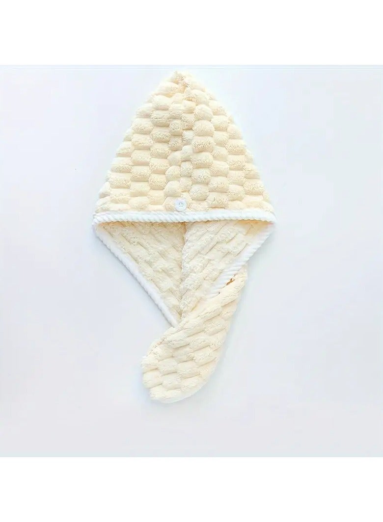 Goolsky Ultra-Soft Coral Velvet Hair Towel Wrap - Quick Dry, Super Absorbent, Women's Shower Cap for Easy Drying - Image 5