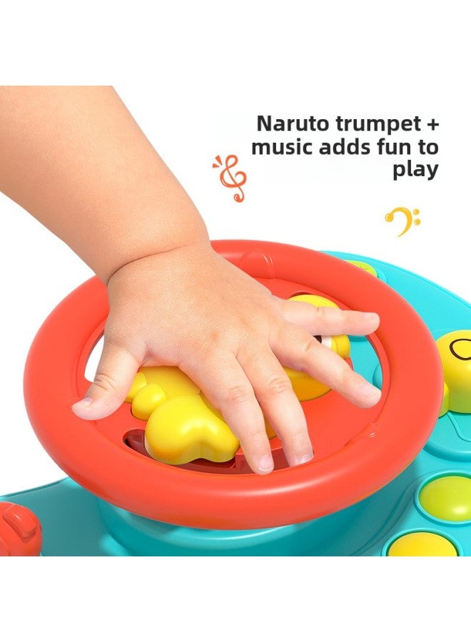 ألعاب أطفال عبر الحدود تعليمية تعليمية مبكرة محاكاة عجلة القيادة الكرتونية مساعد الطيار يقود لعبة أطفال مونتيسوري للأطفال - اللون: لوحة مشغولة للتعليم المبكر 【صندوق ملون صيني】 - Image 5