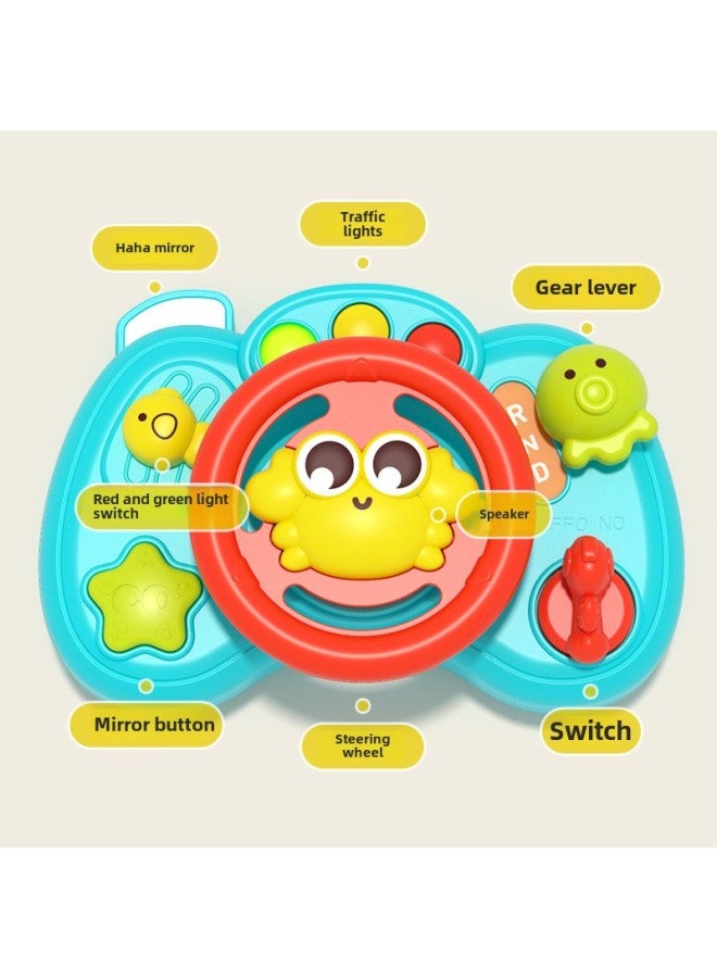 ألعاب أطفال عبر الحدود تعليمية تعليمية مبكرة محاكاة عجلة القيادة الكرتونية مساعد الطيار يقود لعبة أطفال مونتيسوري للأطفال - اللون: لوحة مشغولة للتعليم المبكر 【صندوق ملون صيني】 - Image 4