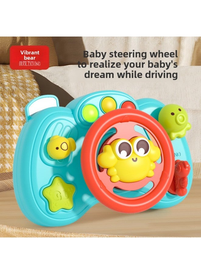 ألعاب أطفال عبر الحدود تعليمية تعليمية مبكرة محاكاة عجلة القيادة الكرتونية مساعد الطيار يقود لعبة أطفال مونتيسوري للأطفال - اللون: لوحة مشغولة للتعليم المبكر 【صندوق ملون صيني】 - Image 2