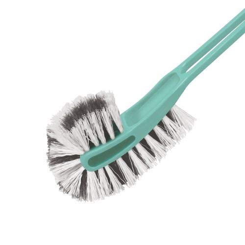 SILVY Double Side Normal Bristles Toilet Brush Plastic Toilet Brush Multicolor Set of 2 - Image 3