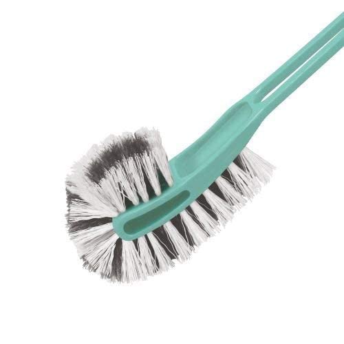 SILVY Double Side Normal Bristles Toilet Brush Plastic Toilet Brush Multicolor Set of 2 - Image 2