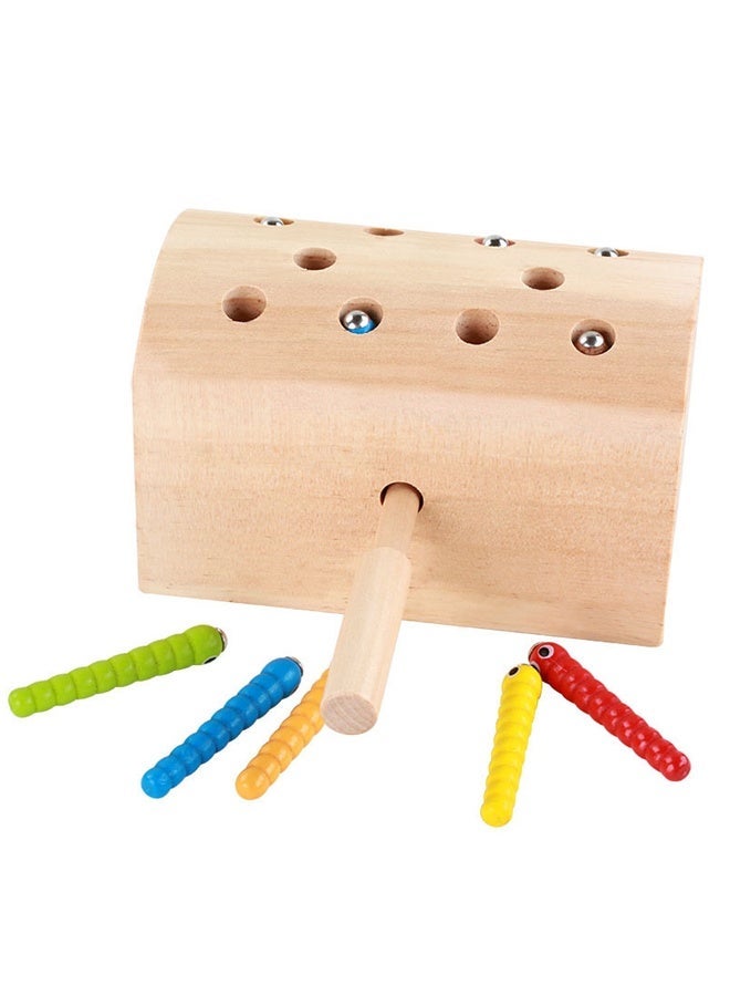 Magnetic Wooden Fishing and Insect Catching Game for Toddlers Skills Early Learning Eyes Hands Cooperation Toy, Boys Girls Great Birthday Gift  - Image 1