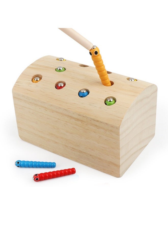 Magnetic Wooden Fishing and Insect Catching Game for Toddlers Skills Early Learning Eyes Hands Cooperation Toy, Boys Girls Great Birthday Gift  - Image 4