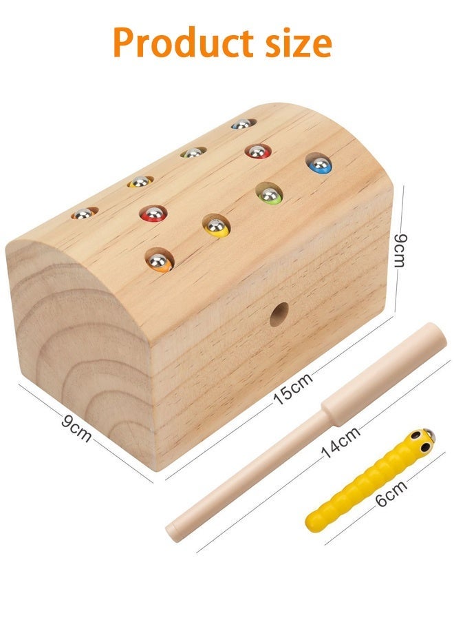 Magnetic Wooden Fishing and Insect Catching Game for Toddlers Skills Early Learning Eyes Hands Cooperation Toy, Boys Girls Great Birthday Gift  - Image 3