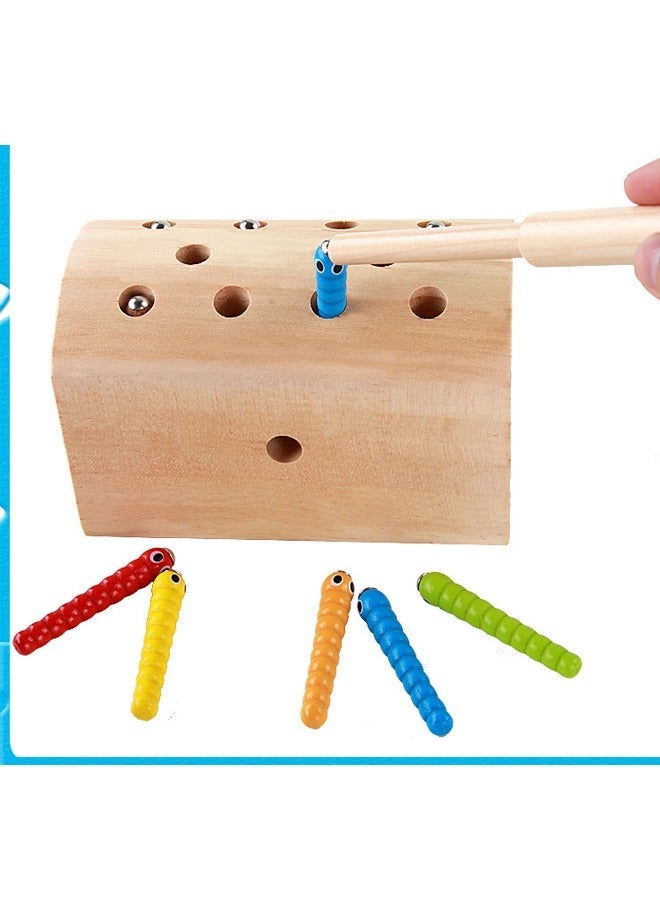 Magnetic Wooden Fishing and Insect Catching Game for Toddlers Skills Early Learning Eyes Hands Cooperation Toy, Boys Girls Great Birthday Gift  - Image 5