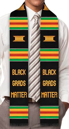 ADVANSYNC Black Grads Matter Kente Stole (BGM No Year) - Image 2