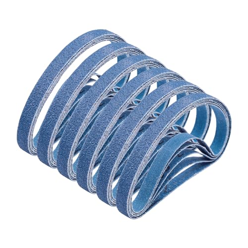 SHUTTLE GENIUS 3/8" x 13" Zirconia Sanding Belts, 30 pack 3/8x13 Inch Sanding Belts 80 Grit, Zirconia Belt Sander Sanding Belts for Air File Belt Sander(3/8x13in, 80 Grit) - Image 1