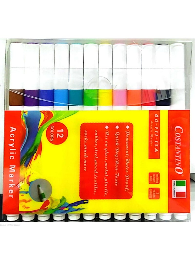 COSTANTINO - Acrylic Marker 12Colors - Image 1