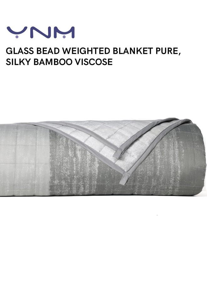 YnM Cooling Weighted Blanket — Oeko-Tex Certified Material (Gradient Dark Grey, 60"x80" 20lbs), Suit for One Person(~190lb) Use on Queen/King Bed - Image 2