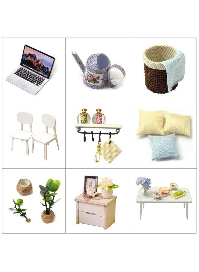 MAGQOO 3D Wooden Dollhouse Miniature DIY House Kit with Furniture,1:24 DIY Dollhouse Kit Dust Proof Included (Blue Times) - Image 2