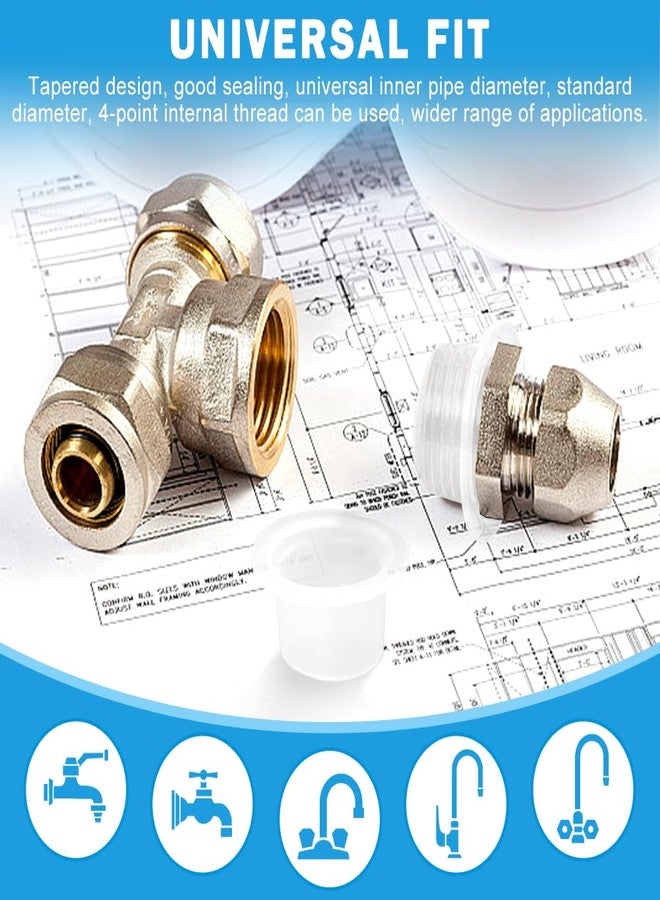 HONUTIGE 50Pcs Silicone Faucet Sealing Gasket, Triangle Valve Cover, Clear, 50 Count - Image 5