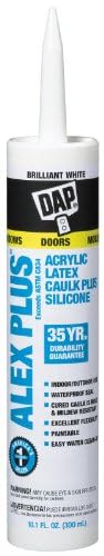 Dap 18101 ALEX PLUS Acrylic Latex Caulk Plus Silicone - White 10.1-oz Cartridge (18152) - Image 2