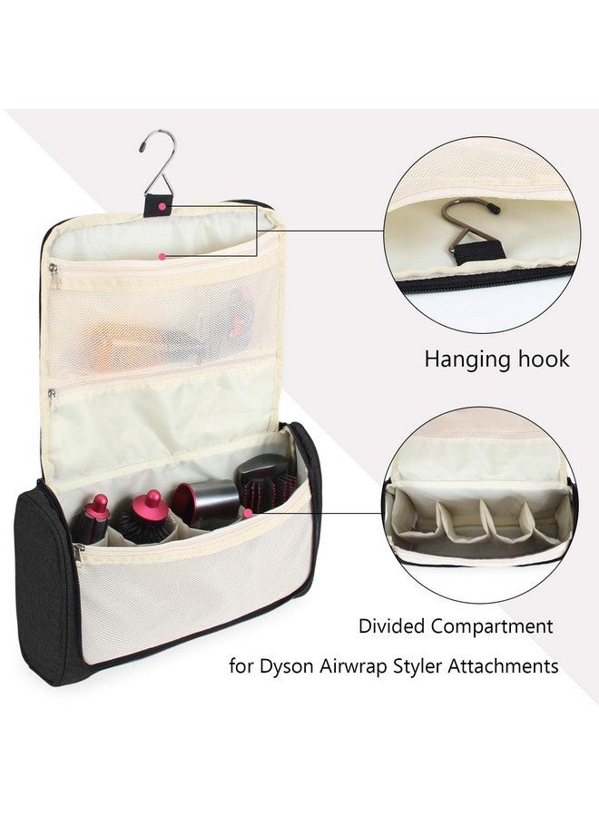 تيموي حقيبة تخزين للسفر متوافقة مع جهاز Dyson Airwrap Styler، منظم سفر محمول لجهاز Airwrap Styler والملحقات، أسود - Image 2
