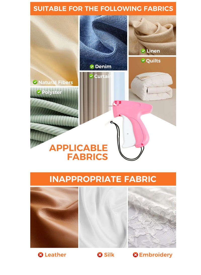 Fine Stitch Gun Stitchy Quick Garment Fastener, Micro Marking Gun for Garments with 5 Fine Needles and 1000 Fasteners, Mini Quick Adhesive Sewing Gun Hemming Tool - Image 4