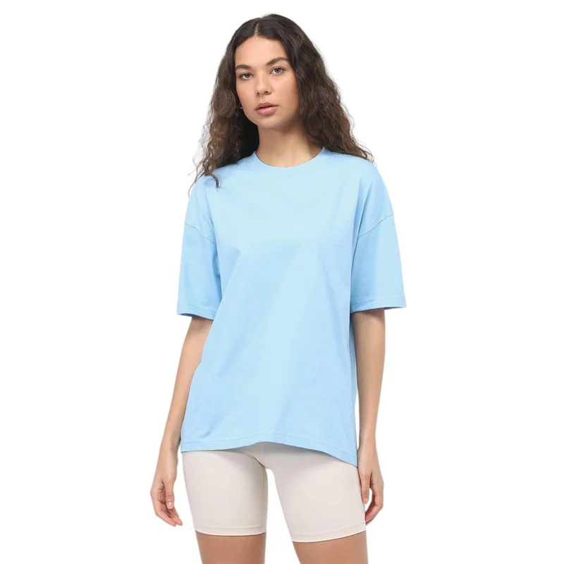 نوبيرو Blue Oversized T-Shirt for Women