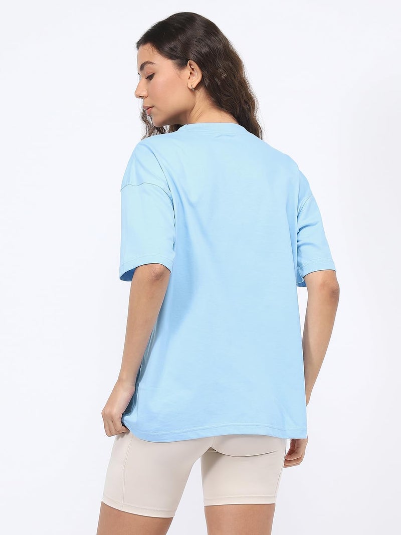 NOBERO Blue Oversized T-Shirt for Women - Image 4