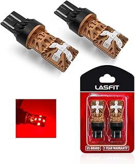LASFIT LASFIT 7443 7440 7444 LED Brake Light Tail Stop Parking Light Bulb W21W / WY21W/992, Red Light (2pcsÃ¯Â¼â€°  - Image 1