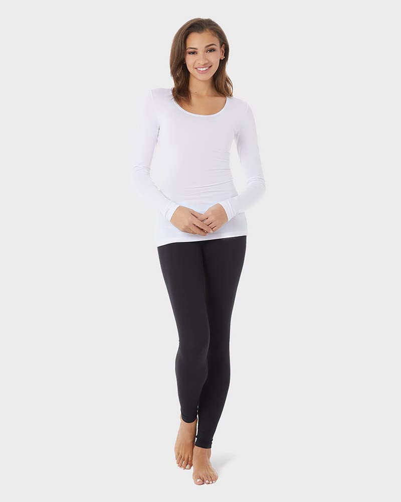 32 Degrees Women's 2 Pack Performance Ultra Light Thermal Baselayer Legging Pant, Black/Black, Medium - Image 3