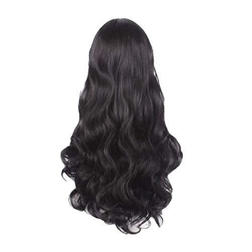 LUSH LOCKS® Womens/Ladies 70cm Black Color Long Curly natural Cosplay/Costume/Anime/Party/Bangs Full Sexy Synthetic Hair Wig (70cm,Curly,Black) - Image 5