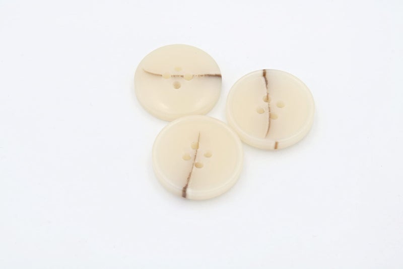 vingol 20PCS Craft Buttons Resin Snaps 4 Holes Sewing Round for Blazer Shirts Clothes DIY Accessories 15mm Beige