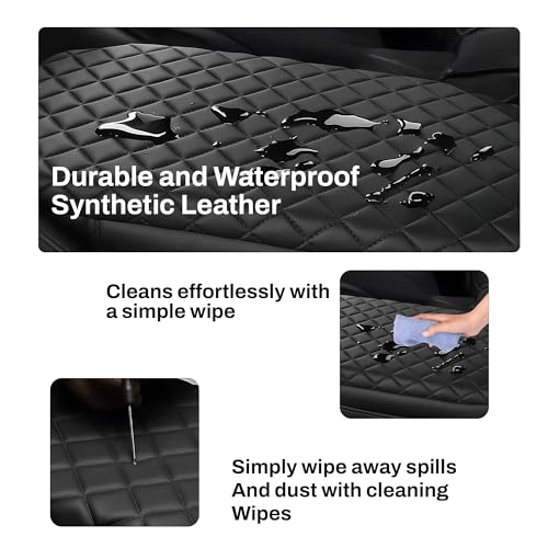 The AutoStory Car Center Console Armrest Cover | Cover Cushion with 2 Storage Bags | Universal Fit for SUV, Car | Armrest With 2 Mobile Pockets | Ergonomic, Comfortable & Easy to Install (Black) - Image 5