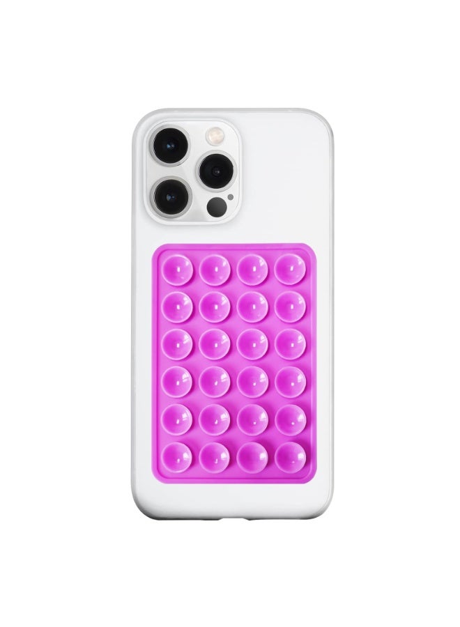 Generic 4 Pcs Silicone Suction Cup Phone Case Holder, Smartphone Silicone Adhesive Phone Accessories, Hands-Free Mirror Shower Selfie Phone Holder, (Purple， Rose Red ，Deep Pink ，Light Pink)  - Image 2