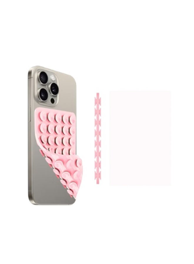 4 Pcs Silicone Suction Cup Phone Case Holder, Smartphone Silicone Adhesive Phone Accessories, Hands-Free Mirror Shower Selfie Phone Holder, (Purple， Rose Red ，Deep Pink ，Light Pink)